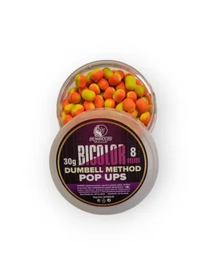 Hit Sezóny Poseidon Baits Biocolor Dumbell Method Pop-ups 8mm 30g - MED