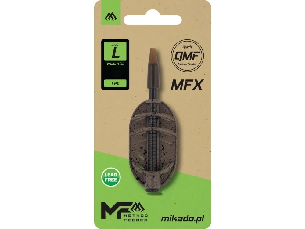 Akční Cena Mikado KRMÍTKO - METHOD FEEDER MFX - Q.M.F. vel. L - 20g - 1ks