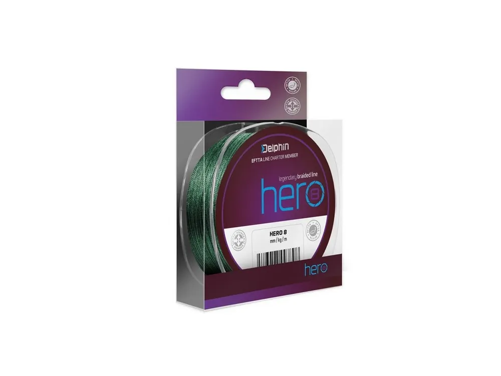 Delphin HERO 8 / zelená 0,25mm 19,1kg 300m Nejprodávanější
