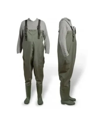 Sezónní Sleva Zebco Prsačky PVC Wader vel 40-41 zeleno šedé