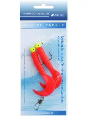 Kup Teď Mikado Pilk Twist Jighead Rig 7.5cm 2x6g Červený
