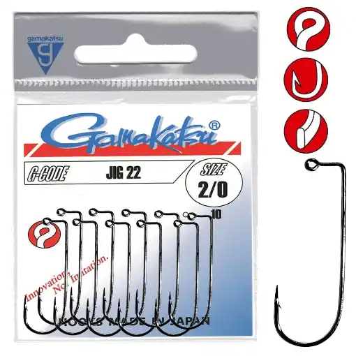 Akce Gamakatsu JIG 22 NKL Hook #2 10ks