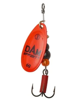 DAM EFFZETT Fluo Spinner Red, #6 20g Nová Kolekce