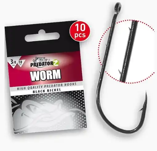 Carp Zoom Háček Predator Červ - 10 ks / Vel. 4 Akční Cena