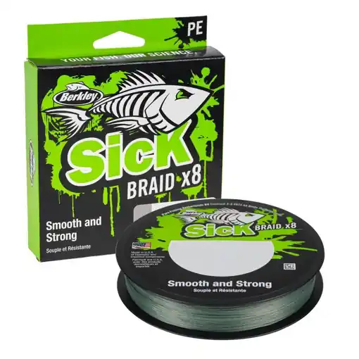 Nízká Cena Berkley Sick Braid x8 Moss Green 150m 0.14mm 16.5kg
