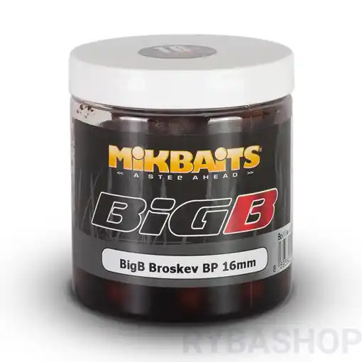 Mikbaits BigB Boilie v dipu Broskev Black Pepper 16mm 250ml Výhodná Nabídka