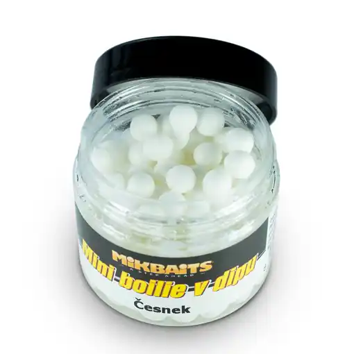 Akce Mikbaits Mini Boilie v Dipu Česnek 50ml