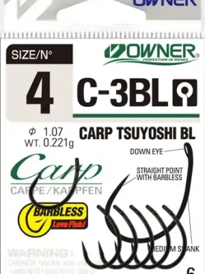 Bezpečná Platba Owner C-3BL Carp Tsuyoshi BL, vel.2 (5ks)