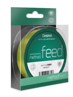 Nejlepší Volba Delphin METHOD FEED 200m/žlutá 0,28mm 14,3lbs