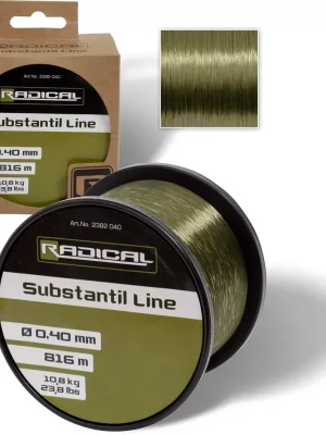 Radical O 0,30mm Substantil Line H: 1450m 8,00kg / 16,50lbs průhledná zelená - Monofilní vlasec Vrácení Zdarma