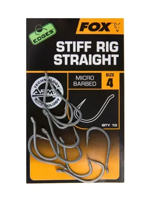Fox EDGES™ Stiff Rig Straight - Size 5 Háček Autentický