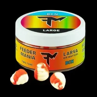 Feedermánia LARVA VZDUŠNÉ WAFTERS DVOUTÓNOVÉ L BCN ORANŽOVO-BÍLÉ Wafters Sezónní Sleva