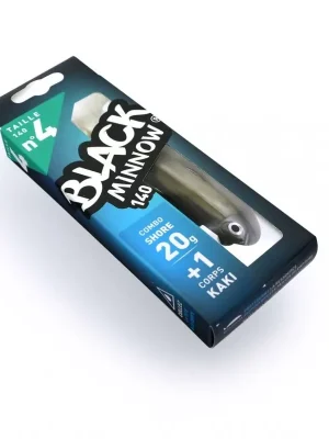 Nejlepší Cena FIIISH Black Minnow 140 Combo Shore - 1ks khaki jigová hlava (20g) a 2ks khaki tělo (140mm) Plastová nástraha
