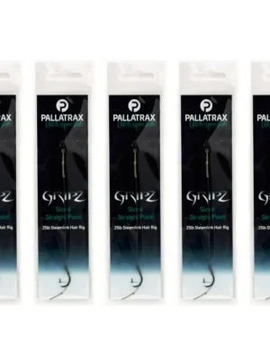 Ihned K Objednání Pallatrax Gripz Straight Point Hair Rigs 8 15lb Steamlink Monofil Předvázaný Háček