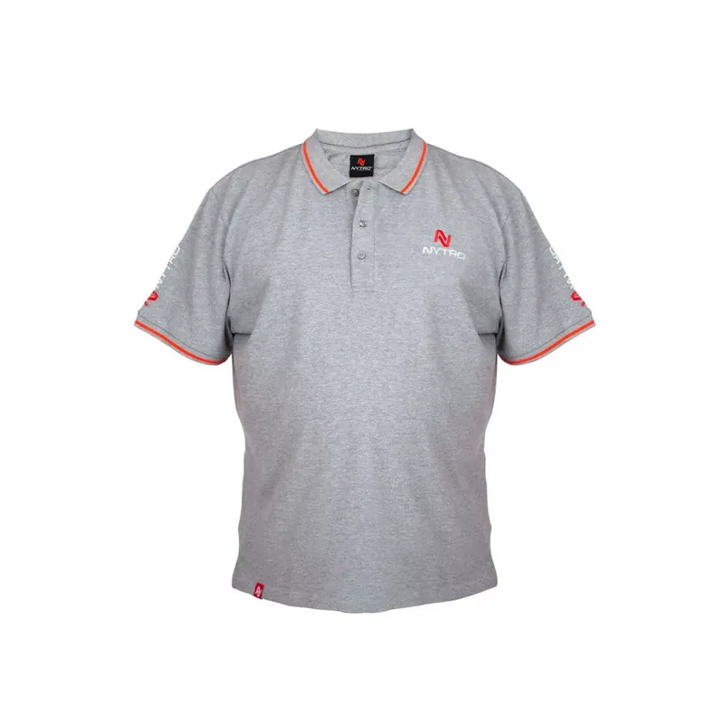 Levný Nytro Light Marl Grey Polo Shirt Tričko XL