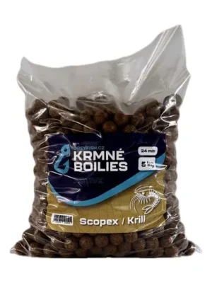 Aktuální Greyfish Krmné boilies ACTIVE Scopex/Krill 5kg 24mm
