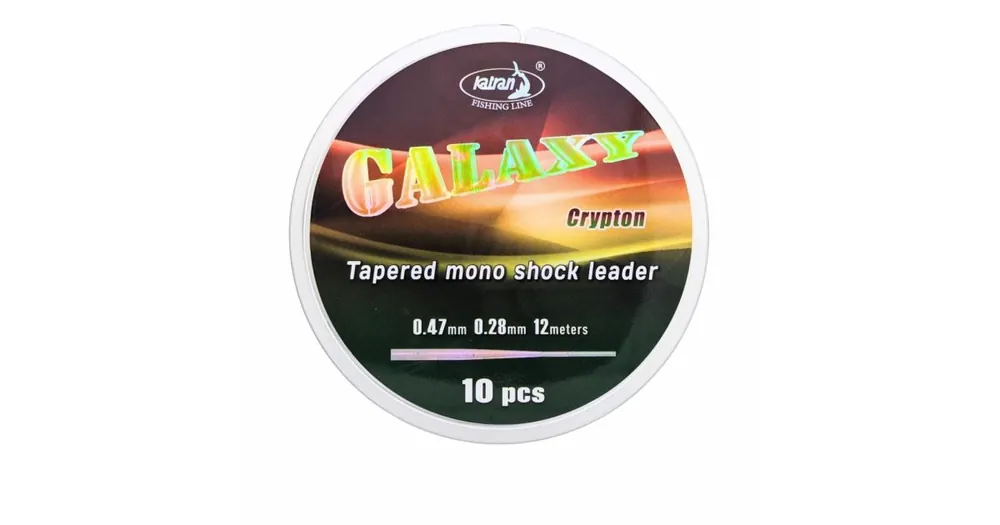 Katran Ujímaný vlasec Galaxy Crypton Tapered Leader 12m 0,33-0,47mm 10ks Poslední Šance
