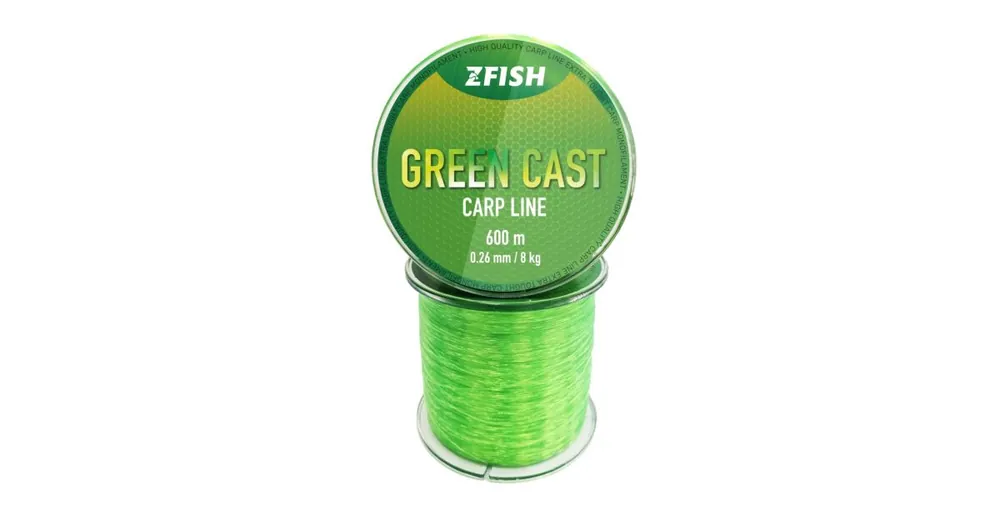 Pouze Dnes ZFISH Vlasec Green Cast Carp Line 600m 0,28mm 9,5kg