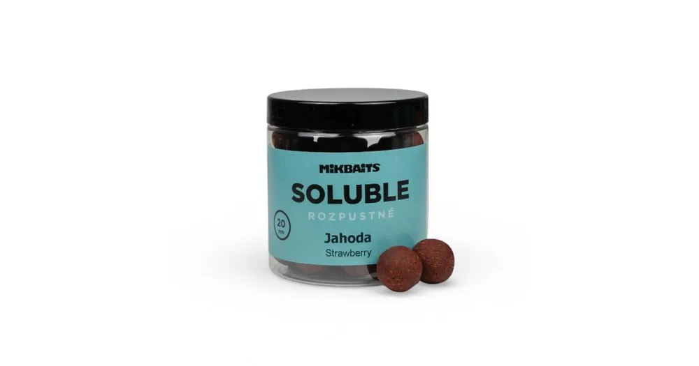 Dokud Zásoby Vydrží Mikbaits Rozpustné boilies Jahoda 250ml 20mm