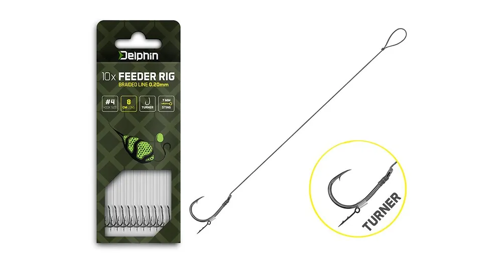 Delphin Feederový návazec Braided Sting Turner 12cm 0,20mm Velikost 6 10ks Nejlepší Volba