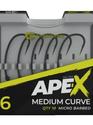 Expresní Doručení RidgeMonkey Háček Ape-X Medium Curve Barbed Velikost 4 10ks