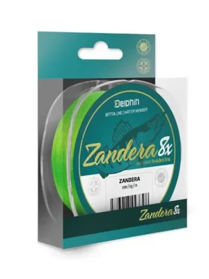 Značkový Delphin Šňůra Zandera 8 Fluo Zelená 150m 0,10mm 6,9kg