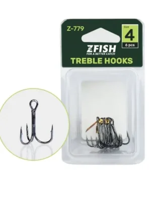 Akční Nabídka Zfish Trojháček Treble Hooks Z-779 Velikost 1 6ks