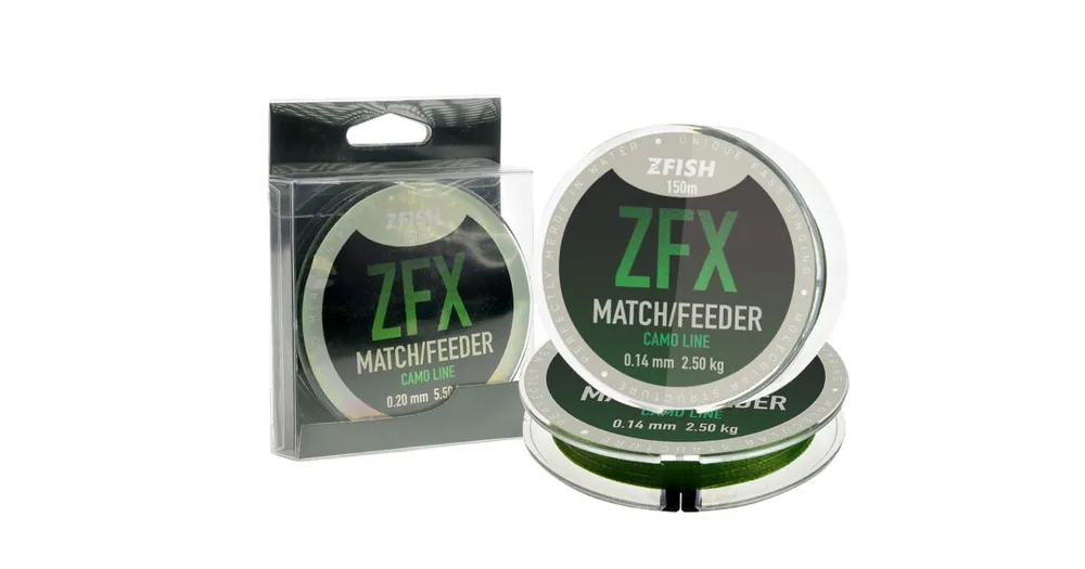 Nízká Cena Zfish Vlasec ZFX Match/Feeder CamoLine 150m 0,23mm 6,9kg