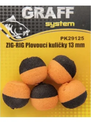 Akce Graff Zig-Rig Plovoucí kuličky 13mm Černá/Oranžová