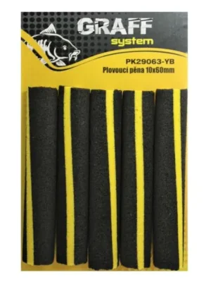Aktuální Graff Plovoucí pěna 10mm x 60mm Žluto-černá 5ks