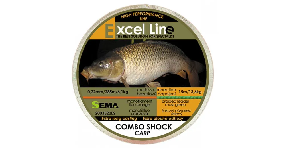 Sema Vlasec Combo Shock Carp 300m 0,22mm 6,1kg Pouze Dnes