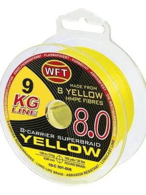 Expresní Doručení WFT Šňůra KG 8.0 Yellow 150m 0,16mm 22kg