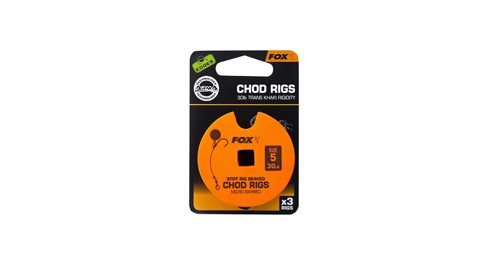 FOX Návazec Standard Chod Rigs Barbed Velikost 5 30lb 3ks Pouze Dnes