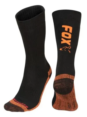 Akce FOX Ponožky Black/Orange Thermolite Long Sock 40-43