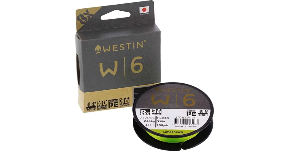 Westin Šňůra W6 8 Braid Lime Punch 135m 0,128mm 5,5kg Nakupujte Hned