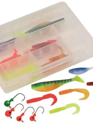 Dokud Zásoby Vydrží Kinetic Gumová nástraha Jig Kit Pike/Zander/Perch 32ks