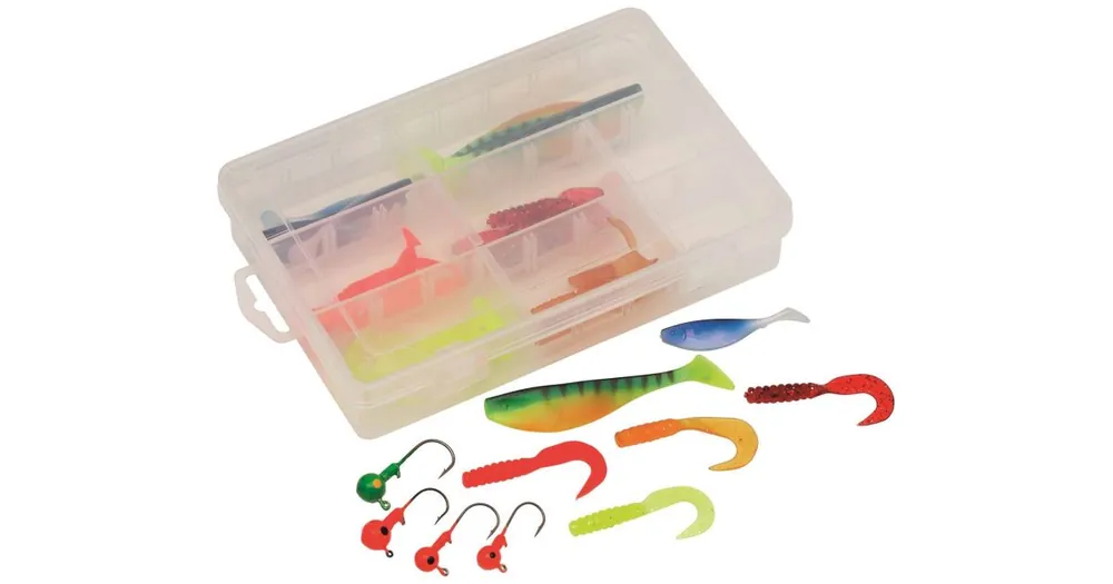 Dokud Zásoby Vydrží Kinetic Gumová nástraha Jig Kit Pike/Zander/Perch 32ks