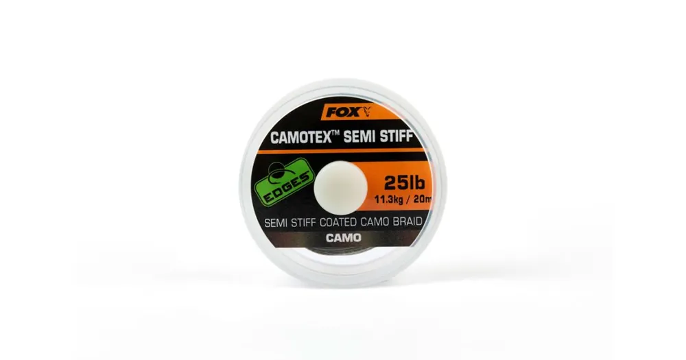 FOX Šňůrka Camotex Semi Stiff 20m 20lb Omezená Nabídka