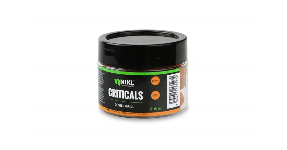 Novinka Nikl Criticals boilie Devill Krill 150g 18mm