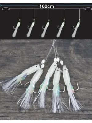 Aquantic Návazcový systém Mackerel VI Velikost 1/0 0,60mm 160cm Nejlepší Volba