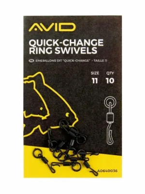 Víkendová Akce AVID Obratlík Quick Change Ring Swivel Velikost 11 10ks