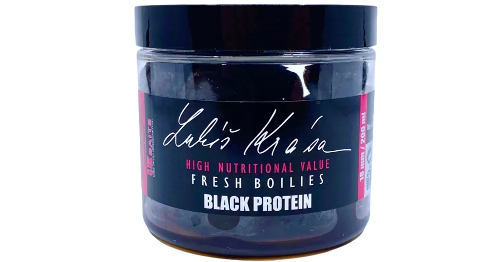 LK Baits Fresh Boilies Lukas Krasa Black Protein 18mm 200ml Horká Nabídka