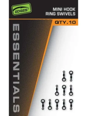 Značkový FOX Obratlík Edges Essentials Mini Hook Ring Swivels 10ks