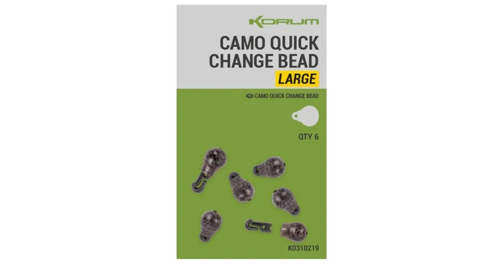 Omezená Nabídka KORUM Korálek Camo Quick Change Bead L 6ks