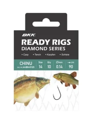 Akce BKK Návazec Ready Rig Diamond Chinu BN Velikost 8 0,18mm 70cm 10ks