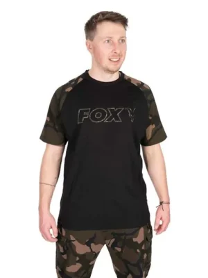 Časově Omezené FOX Tričko Black/Camo Outline T-Shirt M