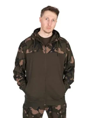 Aktuální FOX Mikina LW Khaki/Camo Split Zip Hoody M