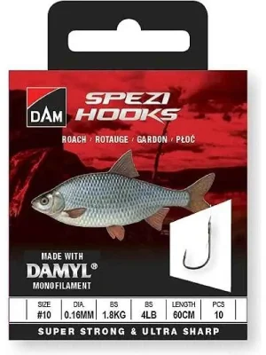 Cenově Výhodný DAM návazec Spezi Roach (bílá ryba) 60cm - 10ks