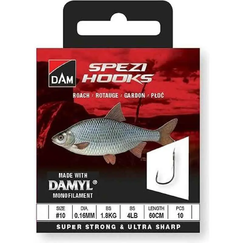 Cenově Výhodný DAM návazec Spezi Roach (bílá ryba) 60cm - 10ks