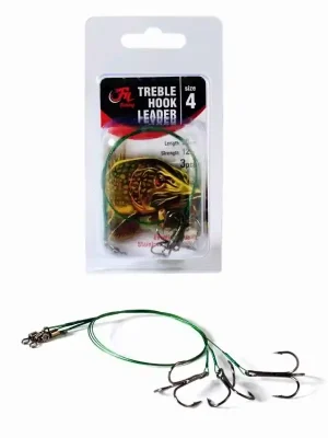 Aktuální FF lanko s trojháčkem Treble Hook Leader 3ks